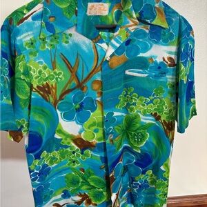 Maikai Blue and Green Tropical Shirt